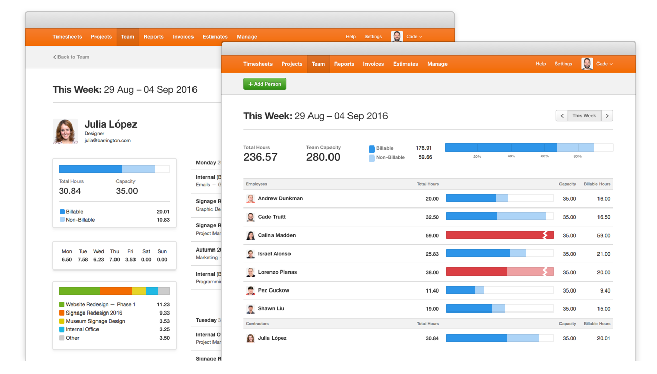 harvest app reporting